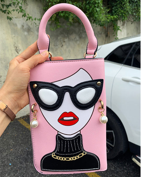 New Style Sexy Woman Fashion Pattern Earrings Decorated Female Totes Ladies Shoulder Bag Crossbody Messenger Bag Casual Handbag