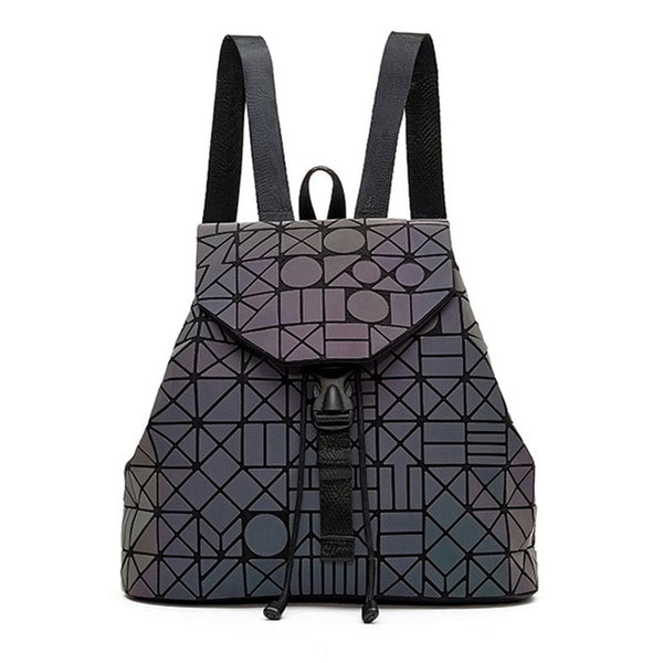 Luminous Backpack for women 2019 set Geometric Laser Female Backpacks Girls bookbag envelope Shoulder Bags Holographic purse