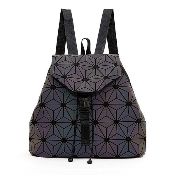 Luminous Backpack for women 2019 set Geometric Laser Female Backpacks Girls bookbag envelope Shoulder Bags Holographic purse