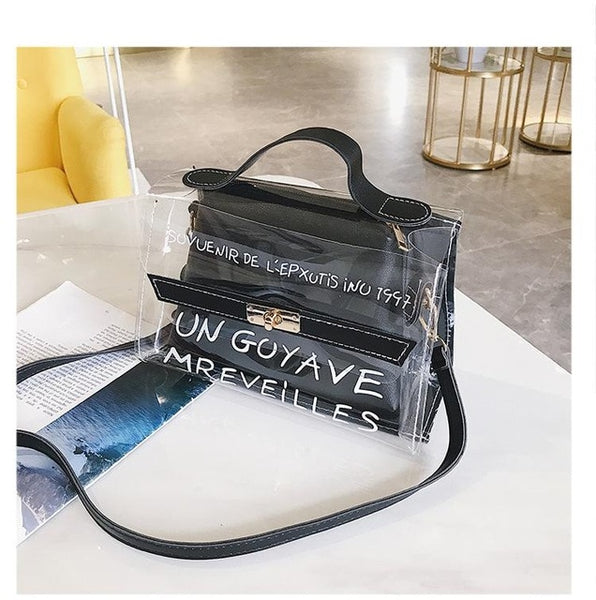 2019 Transparent Bag Brand Women PVC Fashion Clear Bag Women Handbags bolsa feminina Shoulder Bag Crossbody bag bolsa