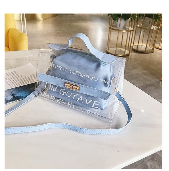 2019 Transparent Bag Brand Women PVC Fashion Clear Bag Women Handbags bolsa feminina Shoulder Bag Crossbody bag bolsa