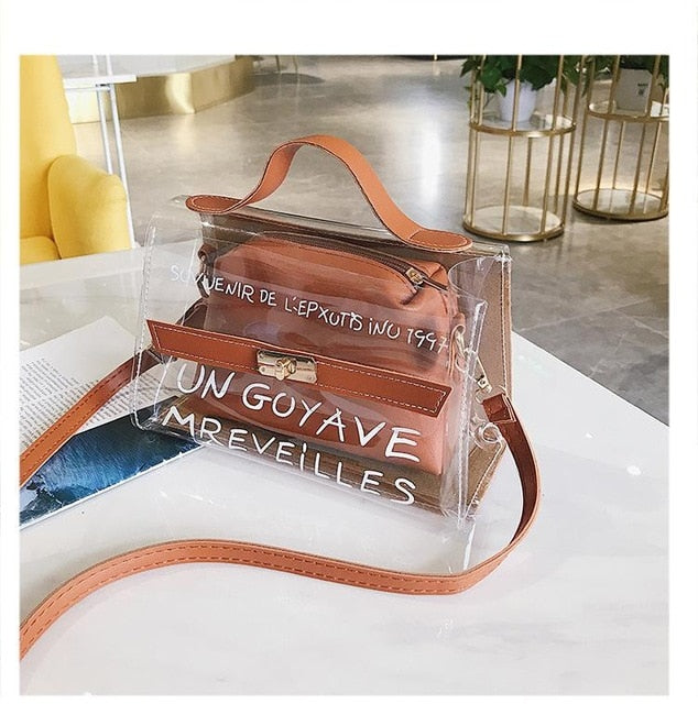 2019 Transparent Bag Brand Women PVC Fashion Clear Bag Women Handbags bolsa feminina Shoulder Bag Crossbody bag bolsa