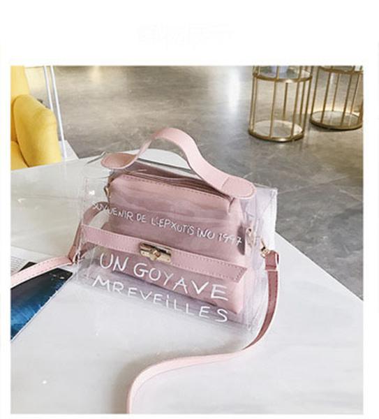 2019 Transparent Bag Brand Women PVC Fashion Clear Bag Women Handbags bolsa feminina Shoulder Bag Crossbody bag bolsa