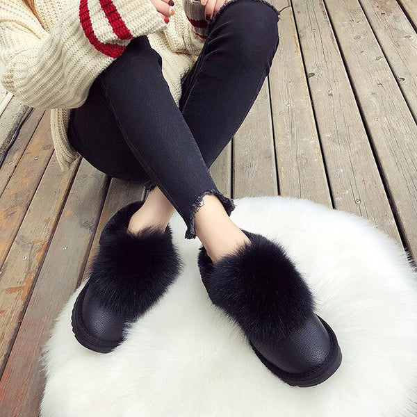 Cotton Shoes Female New Women's Boots Winter Plus Velvet Cotton Shoes Thick-Soled Warm Snow Women's Boots Women's Cotton Boots