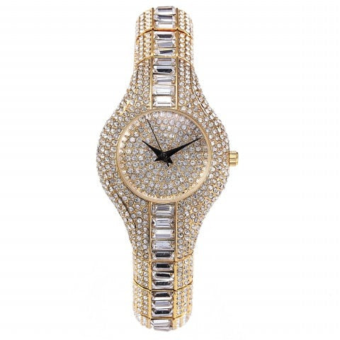 Miss Fox Luxury Women Watch High Quality Pure Rhinestone Crystal Small Face Ladies Bling Watches Women Luxury Brands Wrist Watch