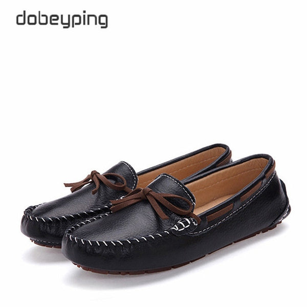 New Cow Leather Women Shoes Keep Warm Moccasins Shoes Woman Slip On Female Flats Fur Loafers Plush Winter Boat Shoe Size 35-41