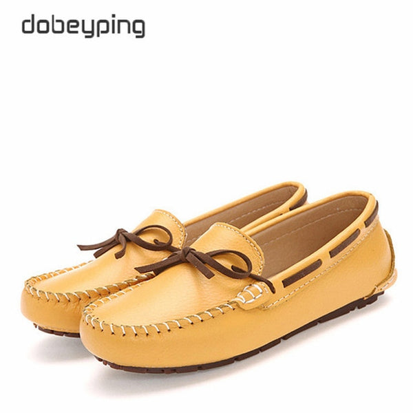 New Cow Leather Women Shoes Keep Warm Moccasins Shoes Woman Slip On Female Flats Fur Loafers Plush Winter Boat Shoe Size 35-41