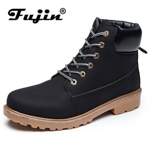 Fujin 2019 SPRING Winter plush Warm Women winter boots shoes Wedge Casual Shoes Outdoor Waterproof Height Increasing Snow Boots