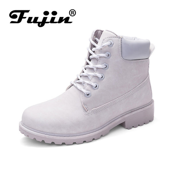 Fujin 2019 SPRING Winter plush Warm Women winter boots shoes Wedge Casual Shoes Outdoor Waterproof Height Increasing Snow Boots