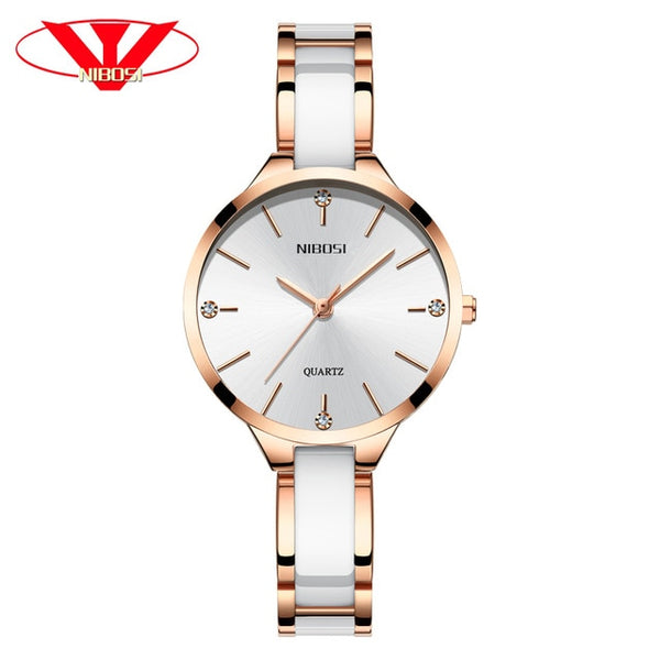 NIBOSI Watch Women Watches Ladies Creative Women's Ceramic Bracelet Watches Female Clock Relogio Feminino Montre Femme