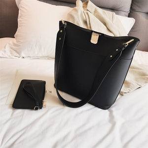 Women's Designer Handbag The Big Women's Pu Leather Handbags 2018 Simple Fashion New Quality Tote Bag Shoulder Bags