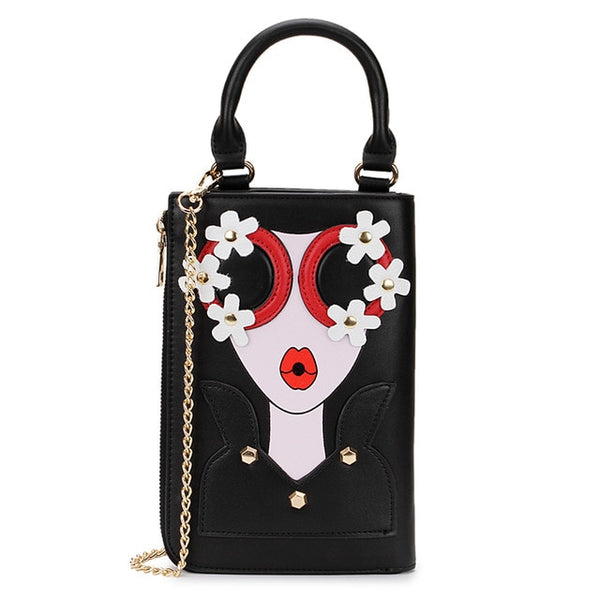 New Style Sexy Woman Fashion Pattern Earrings Decorated Female Totes Ladies Shoulder Bag Crossbody Messenger Bag Casual Handbag