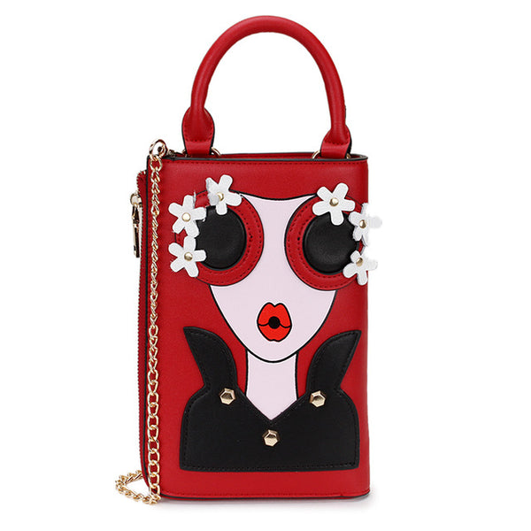 New Style Sexy Woman Fashion Pattern Earrings Decorated Female Totes Ladies Shoulder Bag Crossbody Messenger Bag Casual Handbag